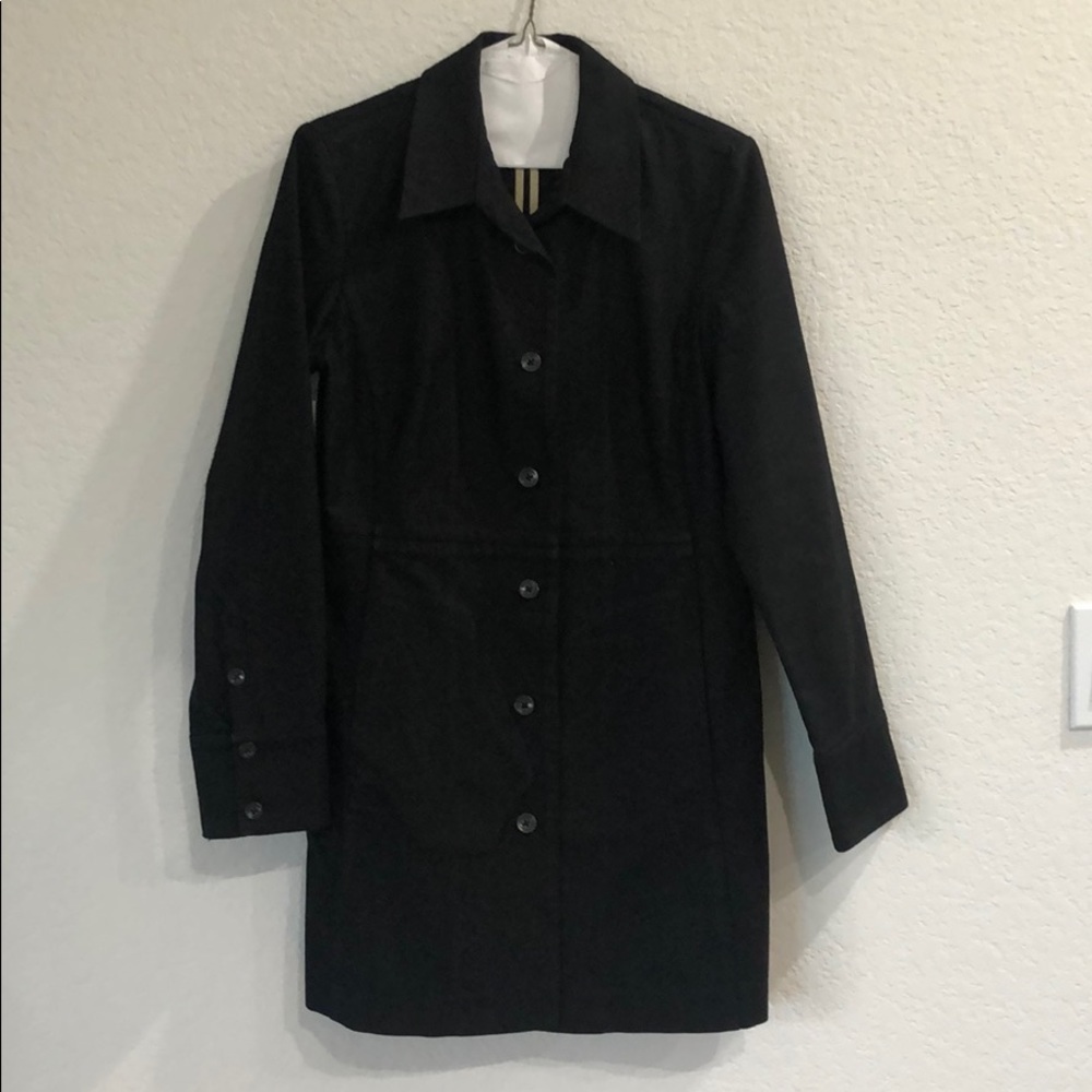 Banana Republic Black Trench Coat Size S